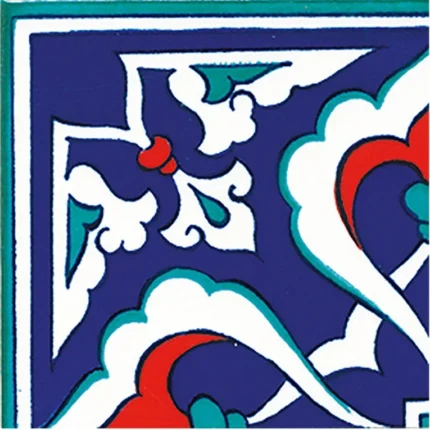 10x10 cm KSK 41 Kütahya İznik Rumi Çini Bordür Köşe